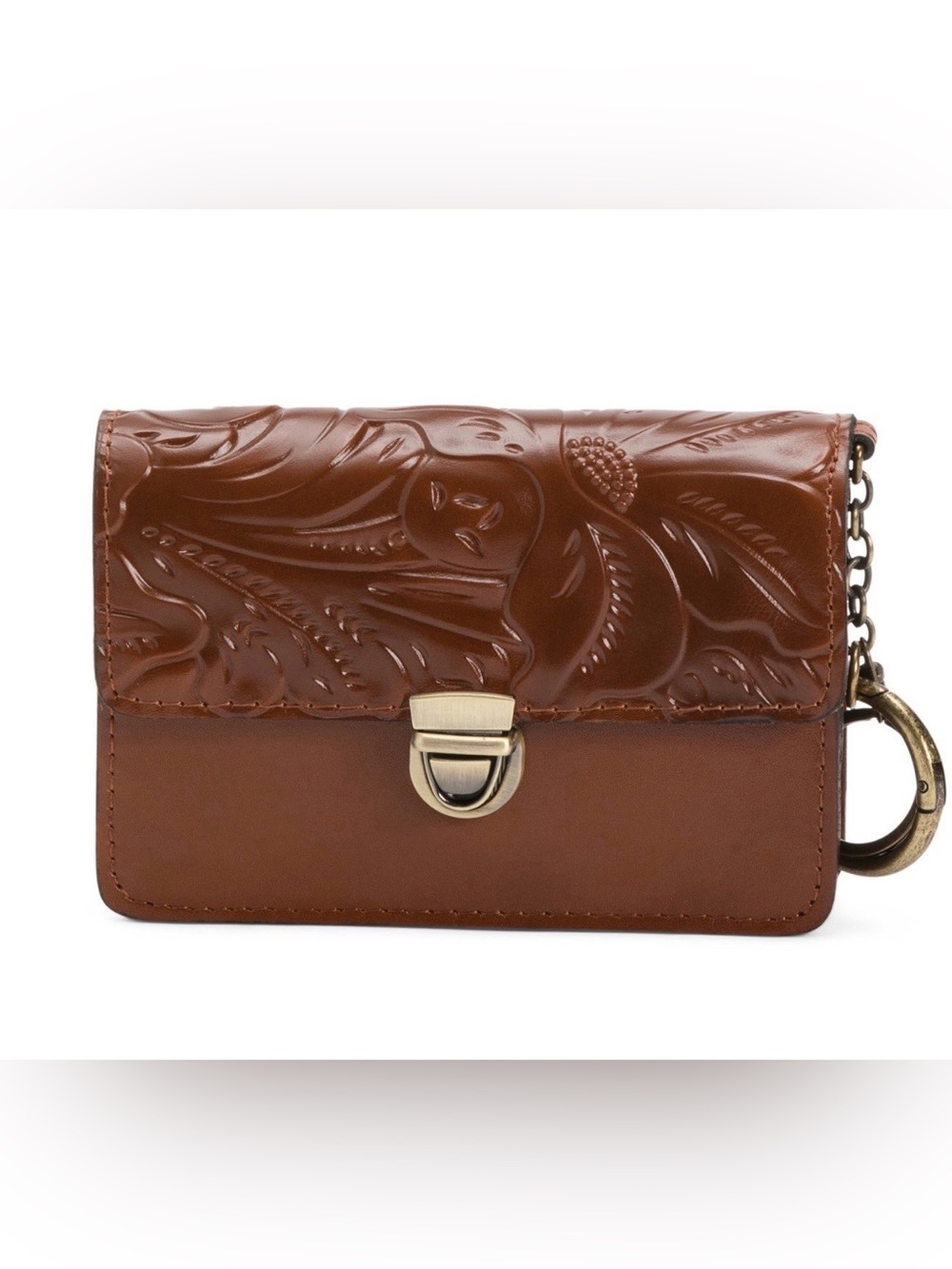 Patricia Nash Mini Leather Lanza Tooled Push Lock Wallet brand new in box! - Picture 5 of 7